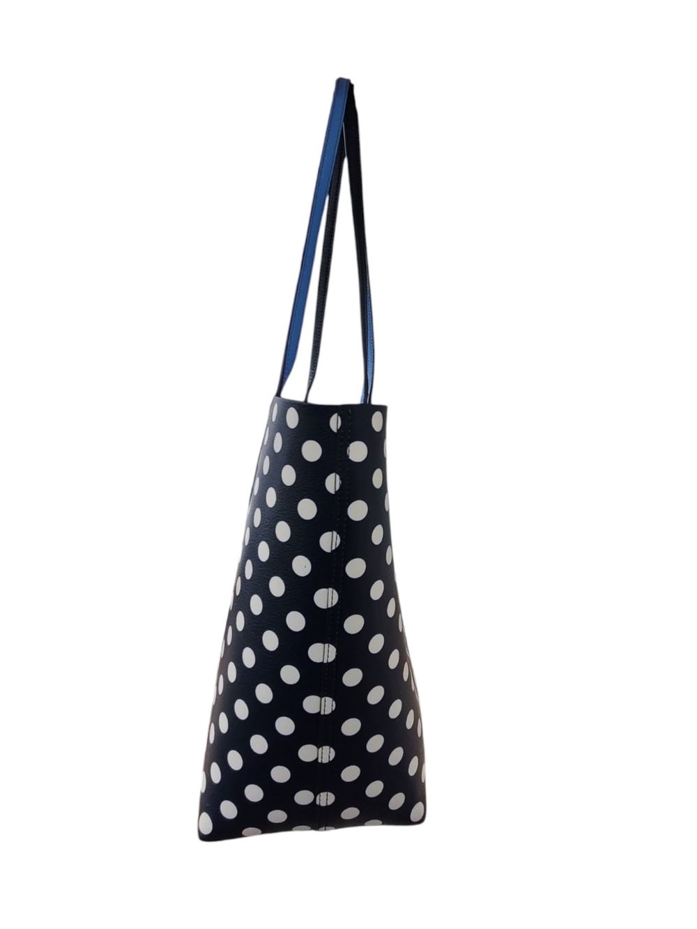 kate spade Navy and White Polka Dot Tote with Blue Interior - Picture 4 of 8
